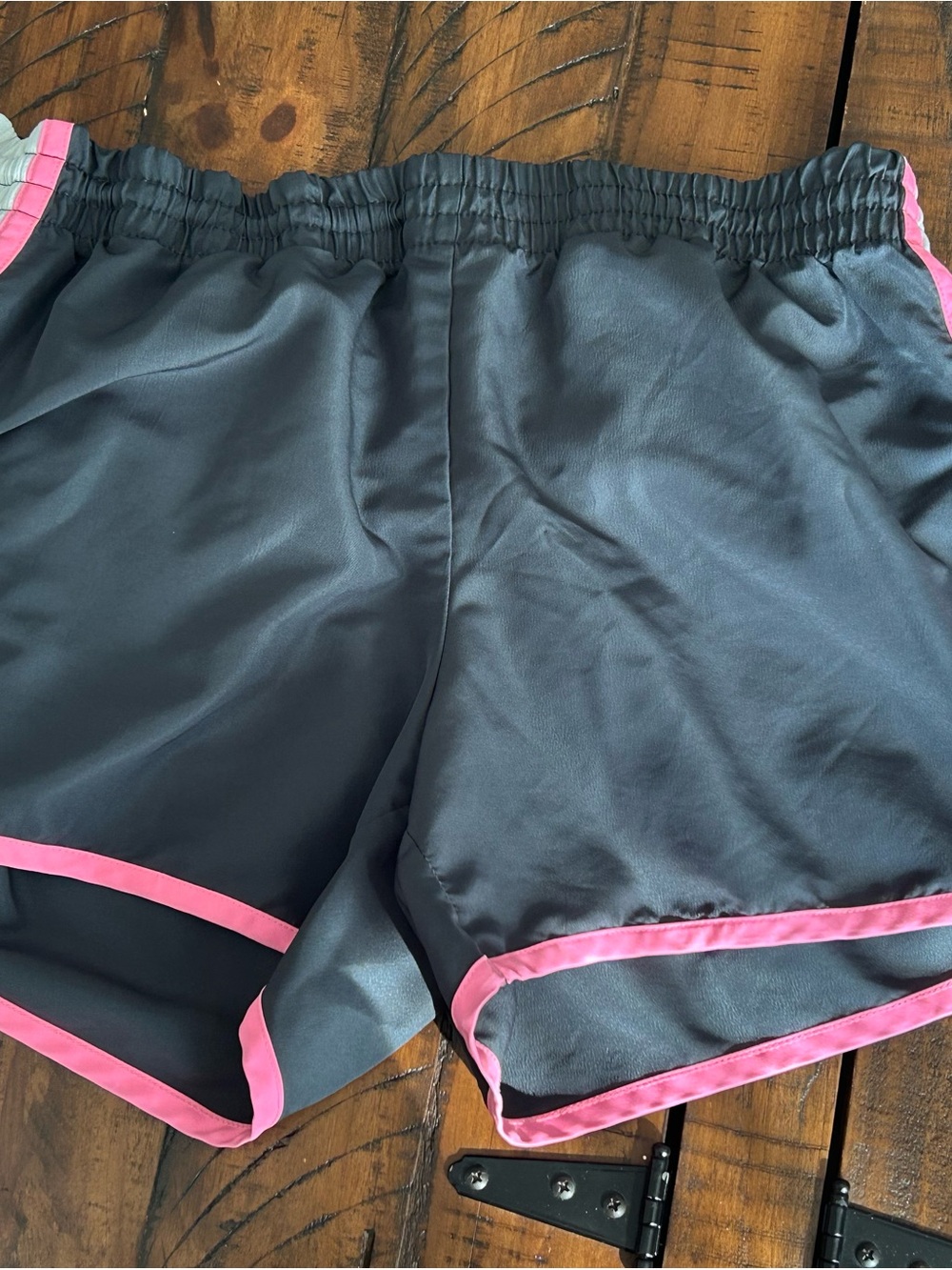 Danskin Now Gray Athletic Shorts with Pink Trim